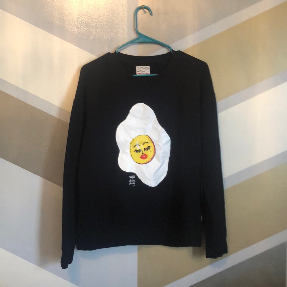 Cute Black Egg Vans Sweatshirt
